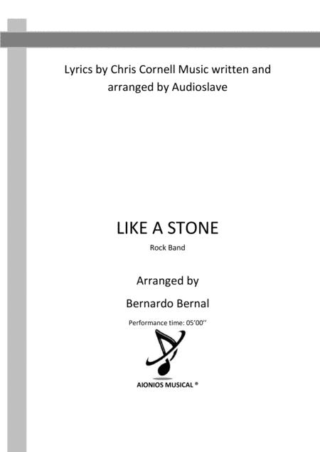 Like A Stone Rock Band Sheet Music