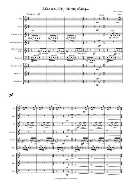 Free Sheet Music Like A Twisty Turny Thing