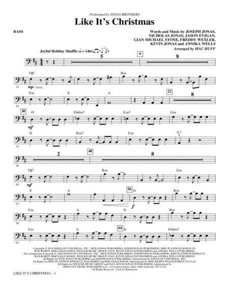 Free Sheet Music Like Its Christmas Arr Mac Huff Bass