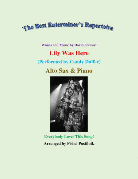 Free Sheet Music Lily Was Here For Alto Sax And Piano Video