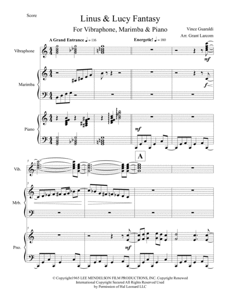 Linus And Lucy Fantasy Sheet Music