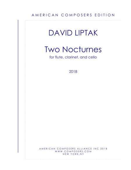 Liptak Two Nocturnes Sheet Music