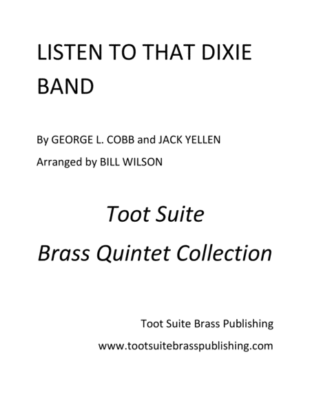 Listen To That Dixie Band Sheet Music