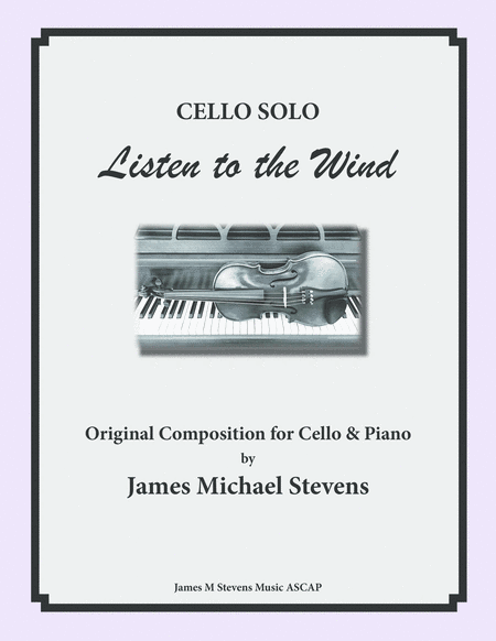 Listen To The Wind Cello Solo Piano Sheet Music