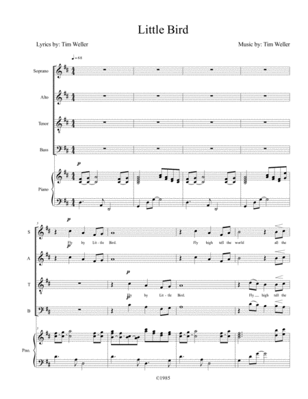 Little Bird Fly By Sheet Music