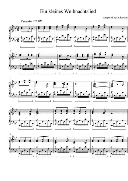 Free Sheet Music Little Christmas Song