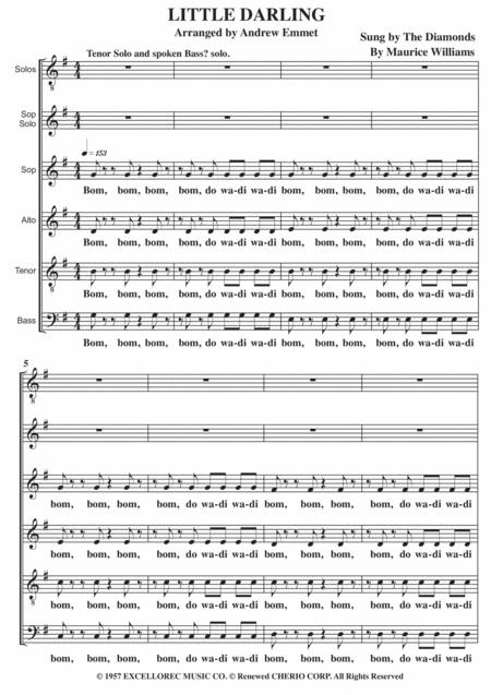 Little Darling A Cappella Sheet Music