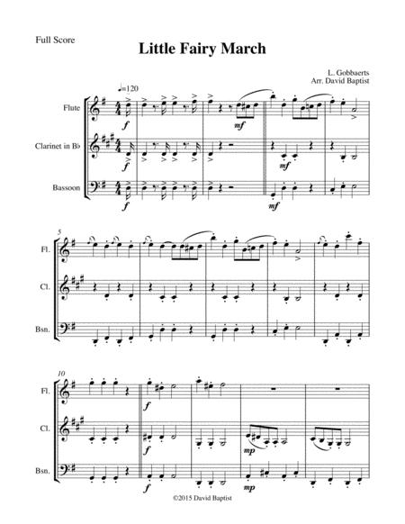 Little Fairy March For Flute Clarinet And Bassoon Sheet Music