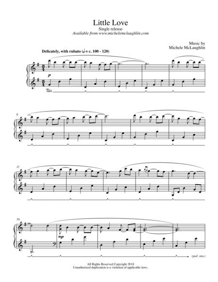 Free Sheet Music Little Love