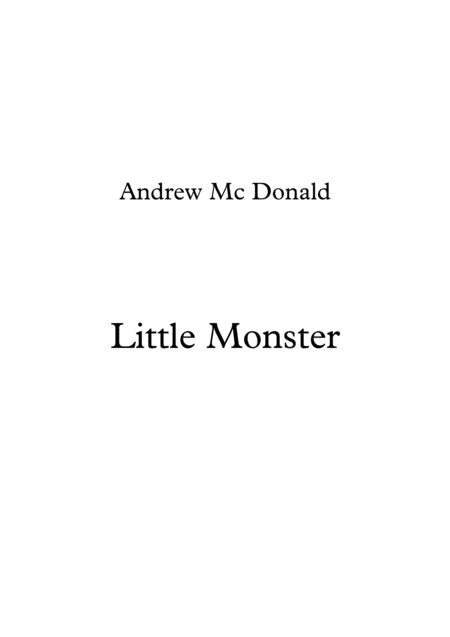 Free Sheet Music Little Monster
