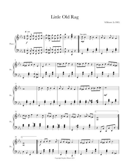 Little Old Rag Sheet Music