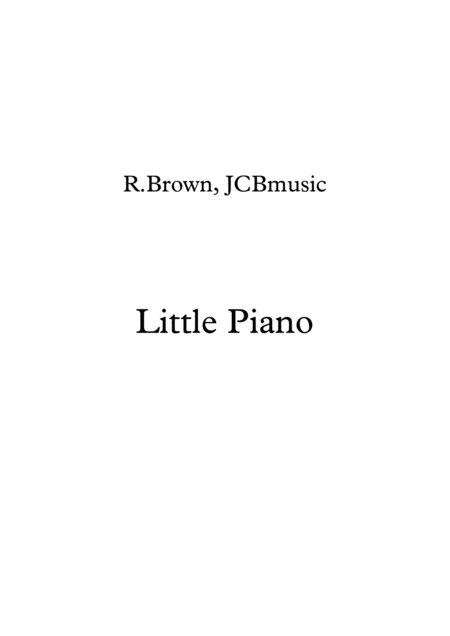 Free Sheet Music Little Piano Easy Piece For Beginners