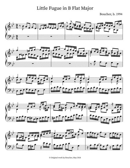 Little Prelude And Fugue In B Flat Ii Fugue Sheet Music