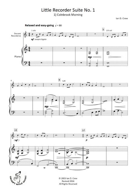 Little Recorder Suite No 1 Sheet Music