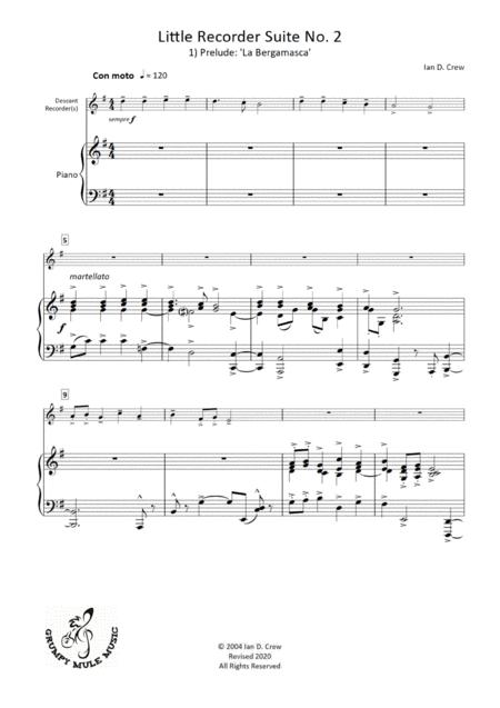 Free Sheet Music Little Recorder Suite No 2