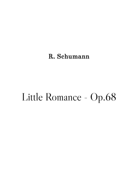 Little Romance Op 68 Sheet Music