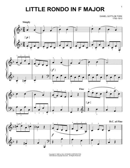 Little Rondo Sheet Music