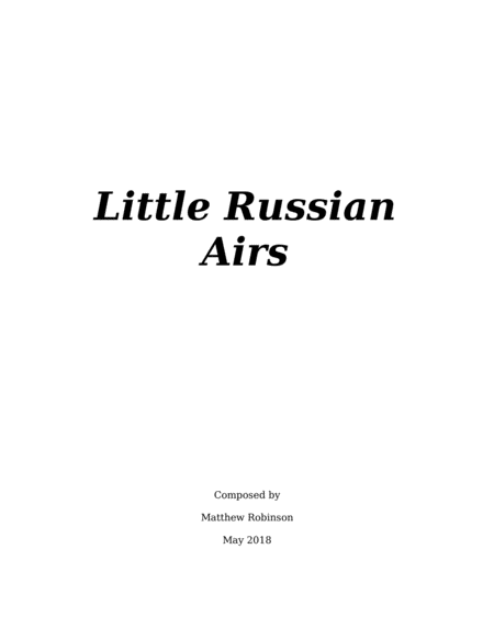 Little Russian Airs Sheet Music