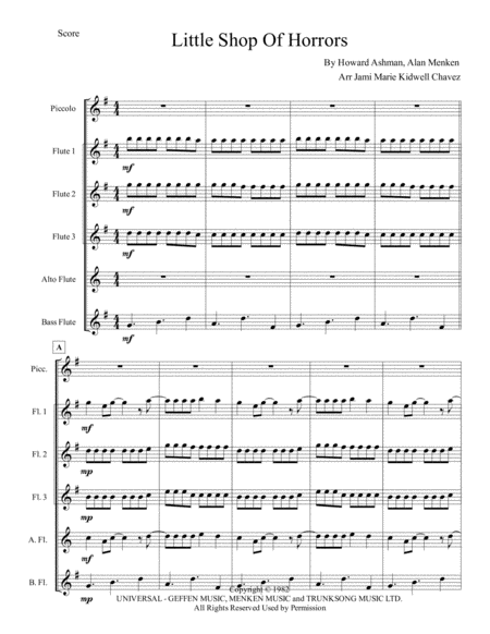 Free Sheet Music Little Shop Of Horrors