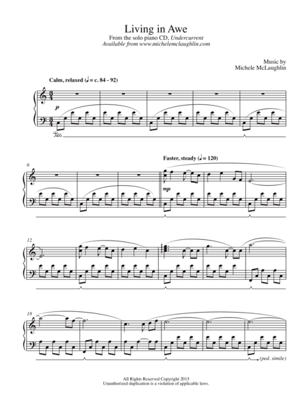 Living In Awe Sheet Music