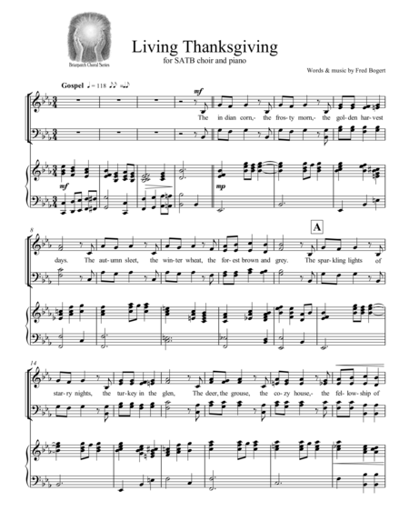 Living Thanksgiving Sheet Music