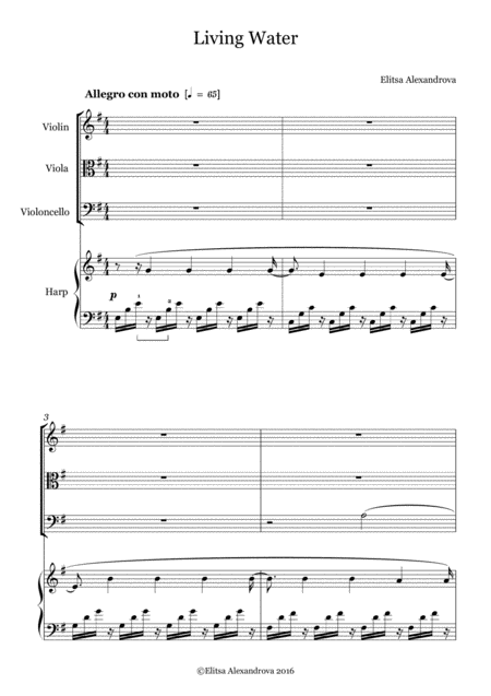 Living Water Quartet Sheet Music