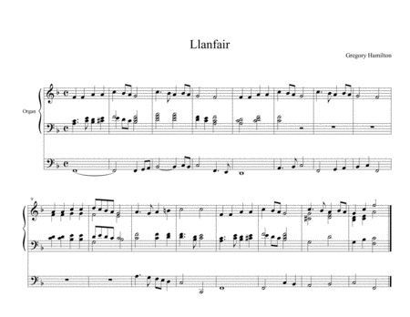 Llanfair Alternate Harmonization For Organ Sheet Music