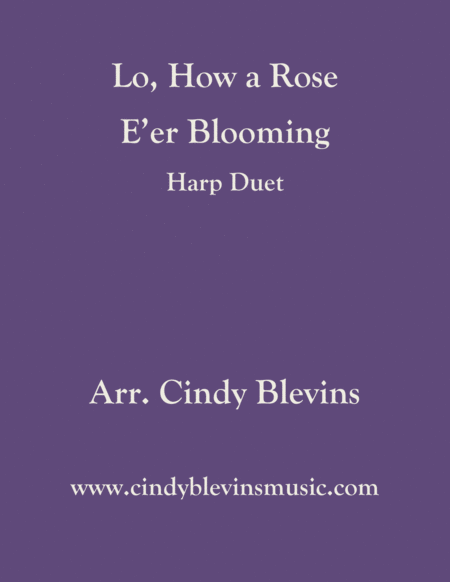 Free Sheet Music Lo How A Rose E Er Blooming Arranged For Harp Duet