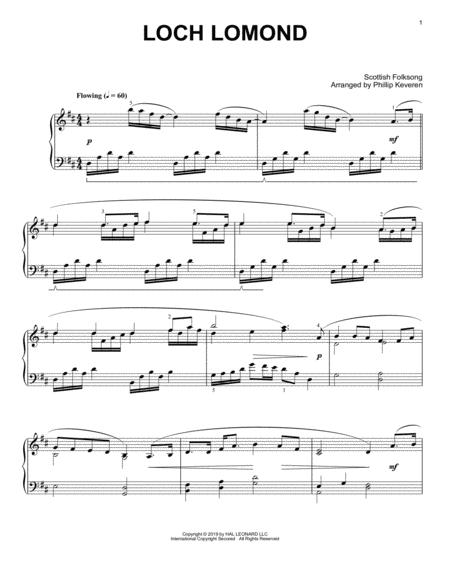 Loch Lomond Arr Phillip Keveren Sheet Music