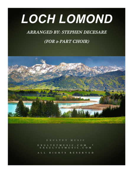 Loch Lomond For 2 Part Choir Sheet Music