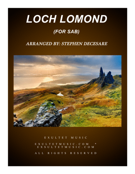 Free Sheet Music Loch Lomond For Sab