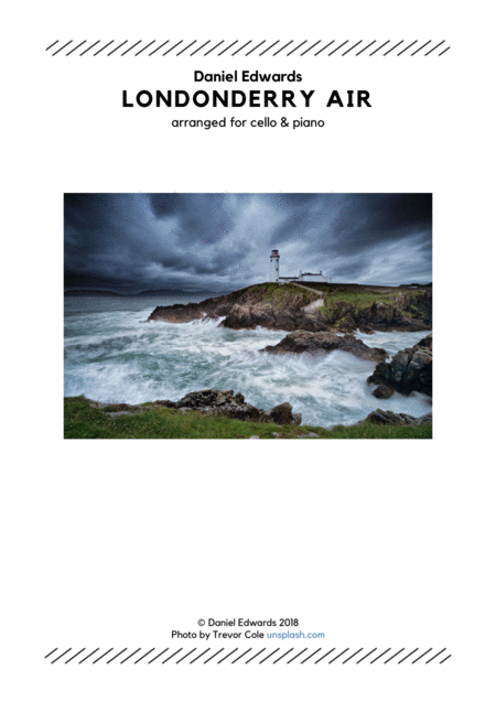 Free Sheet Music Londonderry Air Arranged For Cello And Piano By Daniel Edwards