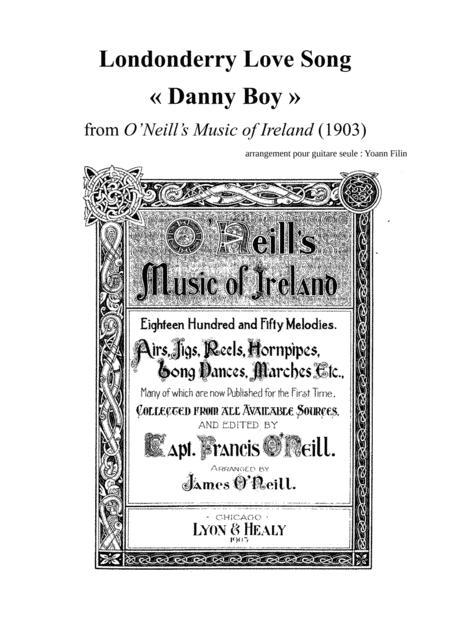 Free Sheet Music Londonderry Love Song Danny Boy