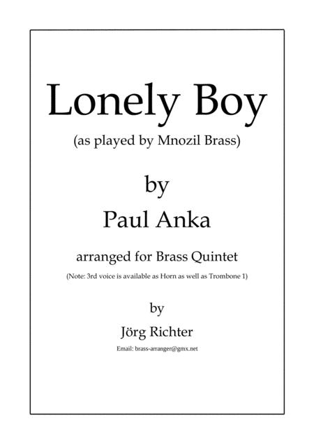 Free Sheet Music Lonely Boy Mnozil Brass Fr Blechblser Quintett