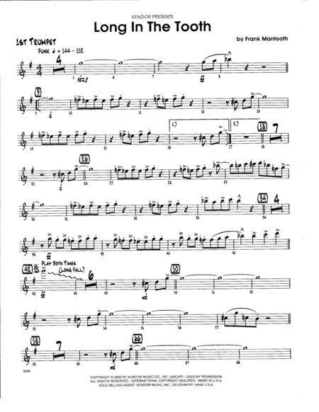 Long In The Tooth 2nd Bb Trumpet Sheet Music