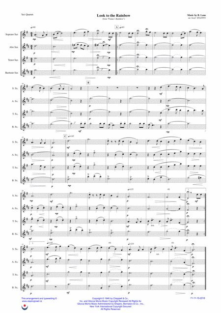 Free Sheet Music Look To The Rainbow