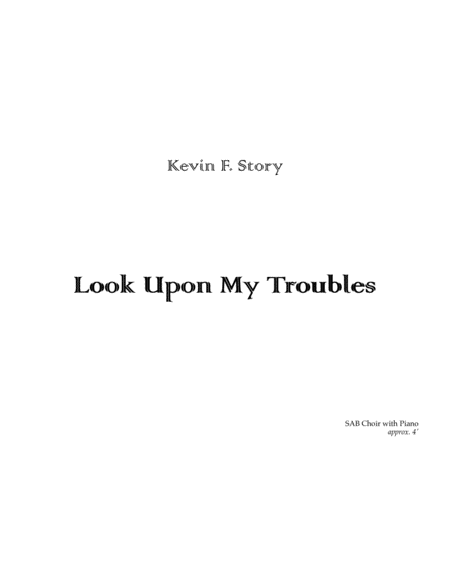 Look Upon My Troubles Sab Sheet Music