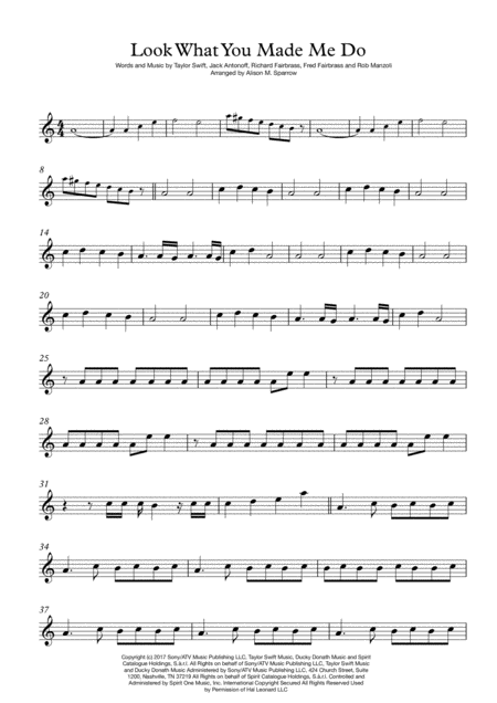 Look What You Made Me Do Sheet Music