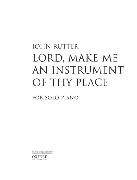 Lord Make Me An Instrument Of Thy Peace Sheet Music