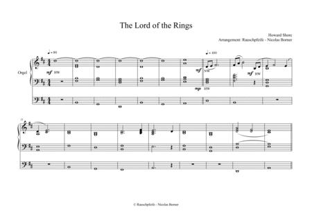 Free Sheet Music Lord Of The Rings