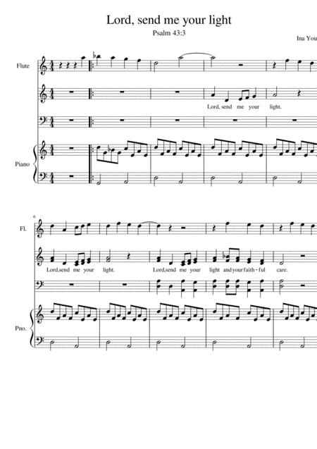 Free Sheet Music Lord Send Me Your Light