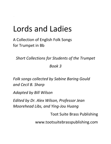 Free Sheet Music Lords And Ladies