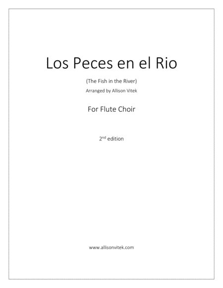 Los Peces En El Rio For Flute Choir Sheet Music