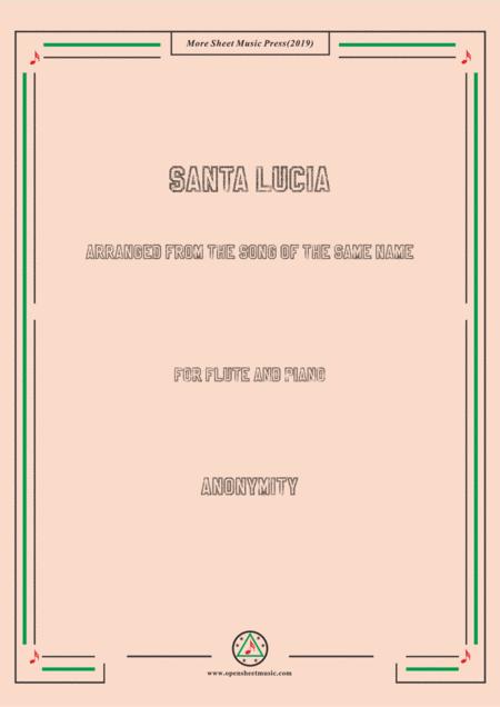 Louis Santa Lucia For Flute And Piano Sheet Music