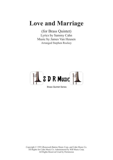 Love And Marriage For Brass Quintet Sheet Music