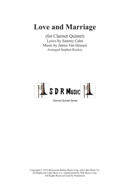 Love And Marriage For Clarinet Quintet Sheet Music