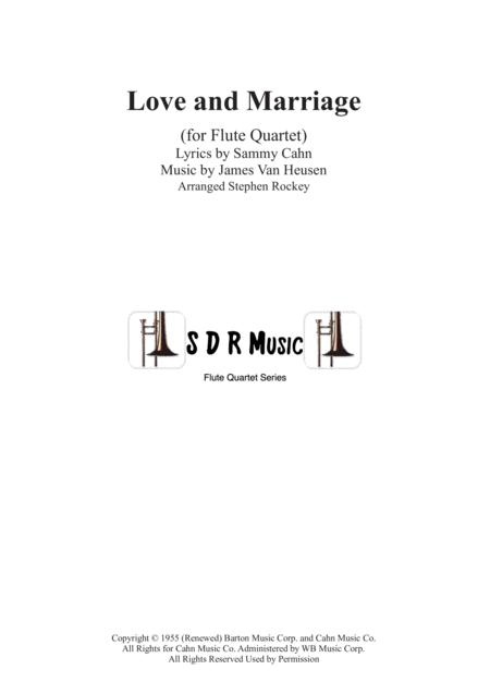 Free Sheet Music Love And Marriage For Flute Quartet