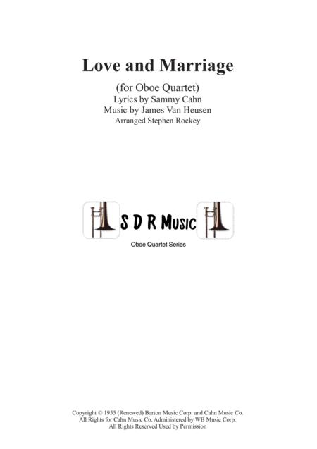 Love And Marriage For Oboe Quartet Sheet Music