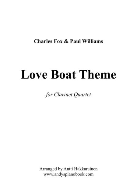 Free Sheet Music Love Boat Theme Clarinet Quartet