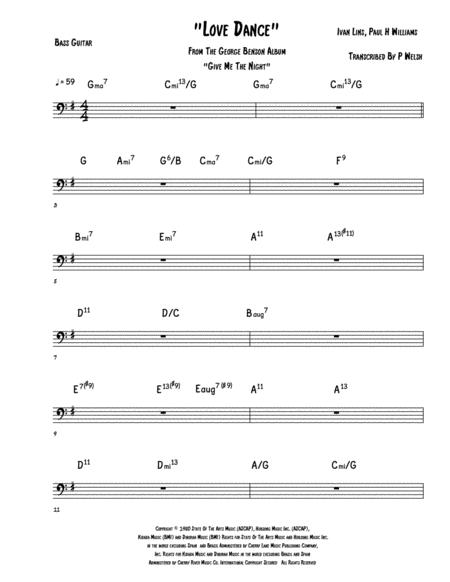 Love Dance Bass Guitar Sheet Music